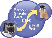 Load image into Gallery viewer, Hamilton Beach 49976 FlexBrew Coffee Maker, Single Serve &amp; Full 12 Pot, Compatible for K-Cup Pods or Grounds, Black