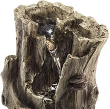 Load image into Gallery viewer, Alpine Corporation 11&quot; Tall Indoor Rainforest Tabletop Fountain with LED Lights