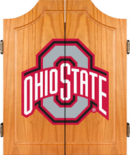 Load image into Gallery viewer, NCAA Ohio State University Wood Dart Cabinet Set