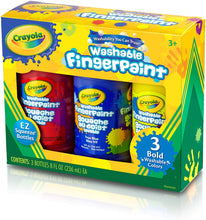 Load image into Gallery viewer, Crayola 8-Ounce Primary Washable Fingerpaint (3 Count)
