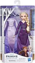 Load image into Gallery viewer, Disney Frozen Arendelle Fashions Elsa Fashion Doll with 2 Outfits, Purple Nightgown &amp; Dress Inspired by 2 Movie - Toy for Kids 3 Years Old &amp; Up, Brown
