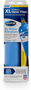 Camco TastePURE RV Water Filter with Flexible Hose Protector - Greatly Reduces Bad Taste, Odors, Chlorine and Sediment in Drinking Water