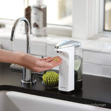Load image into Gallery viewer, simplehuman 8 oz. Touch-Free Sensor Liquid Soap Pump Dispenser with Soap Sample, White