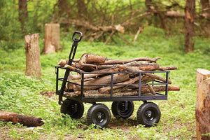 Gorilla Carts GOR1200-COM Heavy-Duty Steel Utility Cart with Removable Sides and 13" Tires, 1200-lbs. Capacity, Black