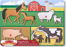 Load image into Gallery viewer, Melissa &amp; Doug Farm Peg Puzzle