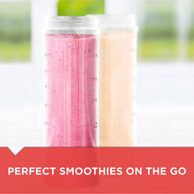 Load image into Gallery viewer, BLACK+DECKER PB1002G FusionBlade Personal Blender with 20 Ounce Portable Personal Blending Jars(2-Pack with Travel Lids), Gray Single Serve Blender