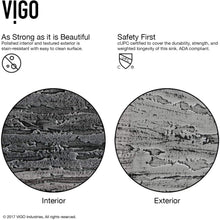 Load image into Gallery viewer, VIGO Onyx Handmade Countertop Glass Rectangle Vessel Bathroom Sink Set in Gray Onyx Finish with Matte Black Single-Handle Single Hole Faucet and Pop Up Drain