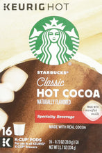 Load image into Gallery viewer, Starbucks Classic Hot Cocoa K-Cups 16 Count