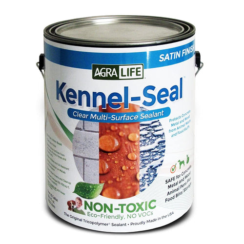 AgraLife TriCoPolymer KS128 VOC Free Non Toxic Clear Satin Kennel-seal, 1 gallon
