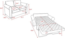 Load image into Gallery viewer, Mainstays Traditional Loveseat Sleeper with Memory Foam Mattress (Black)