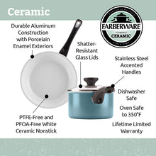 Load image into Gallery viewer, Farberware Purecook Ceramic Nonstick Cookware Covered Jumbo Cooker with Helper Handle, 5 quart