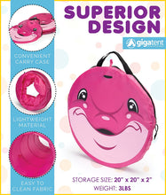 Load image into Gallery viewer, GigaTent 72&quot; Long (6 Feet) pop up Dolphin Play Tunnel  Indoors &amp; Outdoors Pink