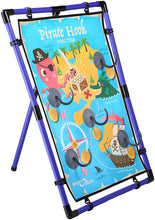 Load image into Gallery viewer, Sport Squad Pirate Hook Ring Toss - Indoor &amp; Outdoor Ring Toss Games for Kids and Adults - Portable Pirates Ring Toss Game - Great for Pirate Themed Birthday Parties - Incl. 3 Purple &amp; 3 Orange Rings