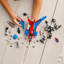 Load image into Gallery viewer, LEGO Marvel Spider-Man Spider-Jet vs Venom Mech 76150 Superhero Gift for Kids with Minifigures, Mech and Plane, New 2020 (371 Pieces)