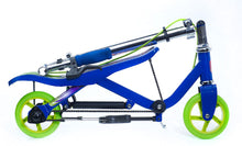 Load image into Gallery viewer, SpaceScooter Junior Push Board Teeter Totter Kids Scooter with Brake, Air Suspension &amp; Compact Fold - Blue
