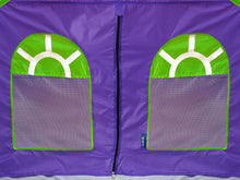 Load image into Gallery viewer, GigaTent Kids Purple Double Kids Sleep Tent – Use On Top or Off Bed – Easy Setup, 6 Mesh Windows, Fiberglass Poles, Removable Washable Sheet, Folds Flat – Indoors and Outdoors