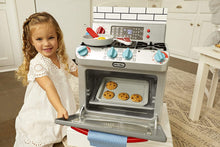 Load image into Gallery viewer, Little Tikes First Oven Realistic Pretend Play Appliance for Kids, Play Kitchen with 11 Accessories and Realistic Cooking Sounds, Unique Toy Multi-Color, Ages 2+