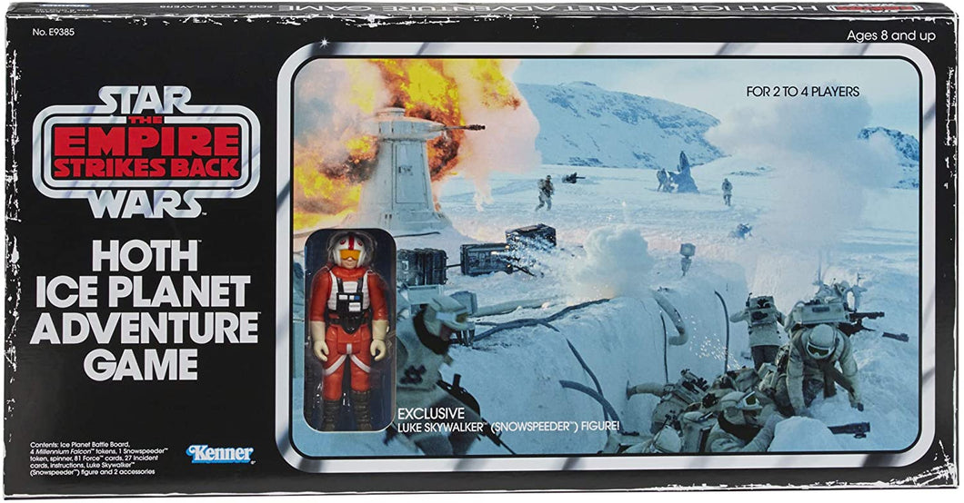 Hasbro Gaming Star Wars The Empire Strikes Back Hoth Ice Planet Adventure Board Game; Based on The 1980 Board Game; Exclusive Luke Skywalker (Snowspeeder) Figure