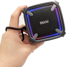 Load image into Gallery viewer, iHome Weather Tough Portable Rechargeable Bluetooth Speaker with Speakerphone and LED Accent Lighting (Mini)