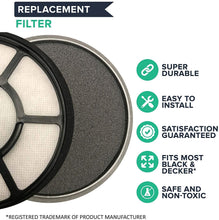 Load image into Gallery viewer, Think Crucial Replacement Pre Filter &amp; Carbon Filter Kit - Compatible with Black &amp; Decker BDASV102 Airswivel Vacuum Cleaner Filter – Fits Most Black &amp; Decker Models – (2 Filters)