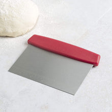 Load image into Gallery viewer, Cooking Light Stainless Steel Bowl Chopper Bench Ergonomic Handle, Multipurpose Dough Scraper for Culinary Use, Red