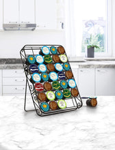 Load image into Gallery viewer, Spectrum Diversified Scroll Single Cup Caddy, Countertop &amp; Drawer Storage for Keurig Pods Wall-Mounted Coffee Bar Accessory &amp; Kitchen Organizer, Black