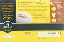 Load image into Gallery viewer, Gevalia Caramel Macchiato Espresso K-Cup Coffee Pods and Froth Packets (6 Pods and Froth Packets)