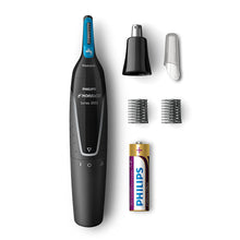 Load image into Gallery viewer, Philips Norelco Nose trimmer 3000, NT3000/49, with 6 pieces for nose, ears and eyebrows
