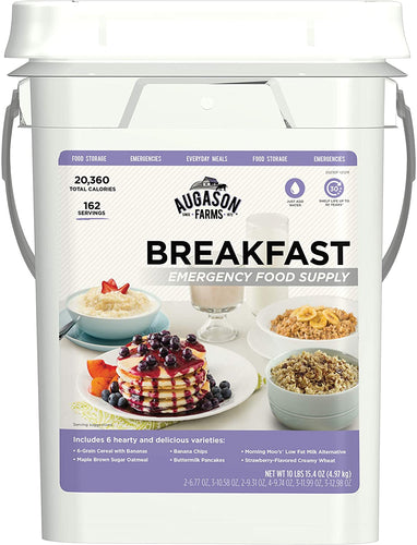 Augason Farms Breakfast Emergency Food Supply 11 lbs 1.8 oz 4 Gallon Pail