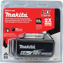 Load image into Gallery viewer, Makita BL1860B 18V LXT Lithium-Ion 6.0 Ah Battery