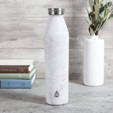 Load image into Gallery viewer, TAL 20oz Modern Double-Wall Vacuum Insulated Stainless Steel 18/8 Water Bottle 24+ Hours Cold Performance (White Marble) (Marble)