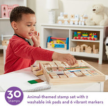 Load image into Gallery viewer, Melissa &amp; Doug Deluxe Wooden Stamp Set – Animals