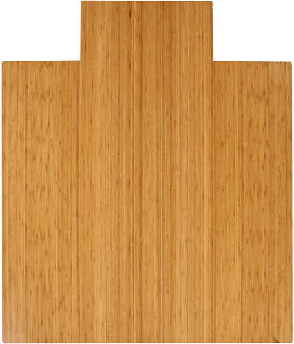 Anji Mountain Bamboo Deluxe Roll-Up 8mm Chairmat w/Lip in Dark Cherry