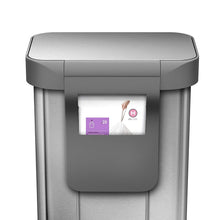 Load image into Gallery viewer, simplehuman 45 Liter / 12 Gallon Stainless Steel Rectangular Kitchen Step Trash Can with Liner Pocket, Brushed Stainless Steel