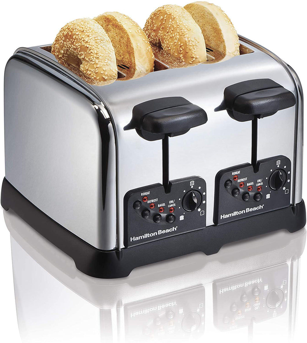 Hamilton Beach Extra Wide Slot Toaster with Bagel Technology, One-Touch Smart Function, Shade Select Auto-Shutoff and Cancel Button,