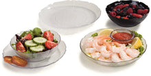 Load image into Gallery viewer, Carlisle 695607 Petal Mist Polycarbonate Crystal Plate, 8.88&quot; Diameter, Clear (Case of 36)