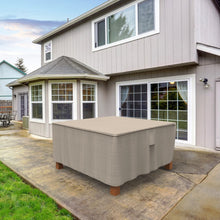 Load image into Gallery viewer, Budge P5A25PM1 English Garden Square Patio Table Cover, Large, Tan Tweed