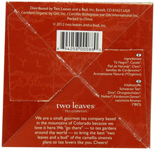 Load image into Gallery viewer, Two Leaves and a Bud Organic Mountain High Chai Tea Bags, Whole Leaf Black Tea Pyramid Sachets, Moderate Caffeine, 15 Count (Pack of 6)