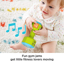 Load image into Gallery viewer, Fisher-Price Laugh &amp; Learn Countin&#39; Reps Dumbbell rattle toy with music, lights and learning content for baby and toddler ages 6-36 months