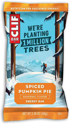 CLIF BARS - Energy Bars - Spiced Pumpkin Pie - Made with Organic Oats - Plant Based Food - Vegetarian - Kosher (2.4 Ounce Protein Bars, 12 Count)