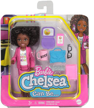 Load image into Gallery viewer, Barbie Chelsea Can Be Playset with Brunette Chelsea Boss Doll (6-In/15.24-cm), Briefcase, Computer, Cell Phone, Planner, Mug, Desk Plate, Great Gift for Ages 3 Years Old &amp; Up