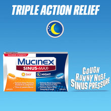 Load image into Gallery viewer, Mucinex Sinus-Max Max Strength Day &amp; Night Caplets 20 ct
