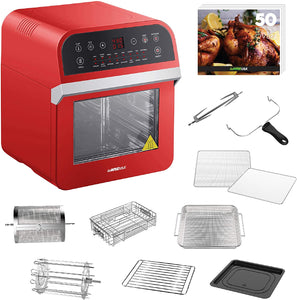 GoWISE USA Deluxe 12.7-Quarts 15-in-1 Electric Air Fryer Oven w/Rotisserie and Dehydrator + 50 Recipes