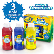 Load image into Gallery viewer, Crayola 8-Ounce Primary Washable Fingerpaint (3 Count)