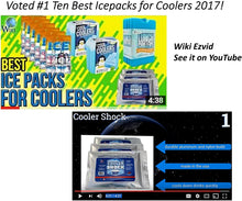 Load image into Gallery viewer, Cooler Shock 3X Lg. Zero°F Cooler Freeze Packs 10x14 inch - No More Ice Replaces Ice and is Reusable - Easy Fill - Add Water and Save! - 12lbs Total - Made in The USA