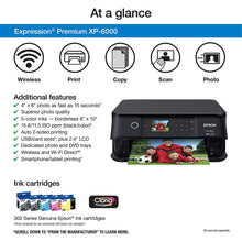 Load image into Gallery viewer, Epson Expression Premium XP-6000 Wireless Color Photo Printer with Scanner &amp; Copier, Amazon Dash Replenishment Enabled