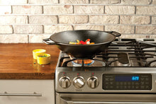 Load image into Gallery viewer, Lodge Pro-Logic Wok With Flat Base and Loop Handles, 14-inch, Black