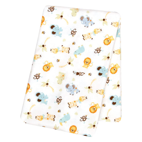 Jungle Friends Deluxe Flannel Swaddle Blanket