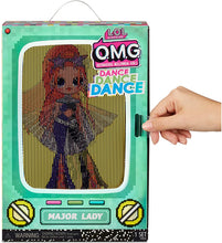 Load image into Gallery viewer, LOL Surprise OMG Dance Dance Dance Major Lady Fashion Doll with 15 Surprises Including Magic Black Light, Shoes, Hair Brush, Doll Stand and TV Package - A Great Gift for Girls Ages 4+
