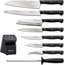 Load image into Gallery viewer, Hampton Forge Aldis Knife Block Set, 14 Piece, Black